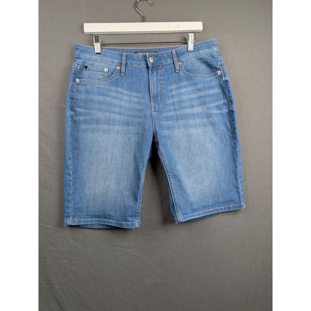 Calvin Klein‎ Jeans Womens Size 12 Blue Denim Bermuda Shorts 1279162